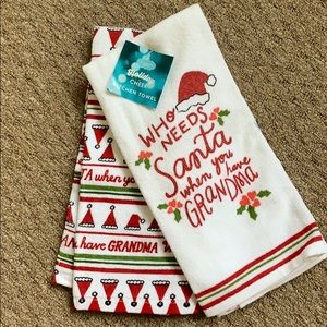 NWT Who Needs Grandma Kitchen Towels